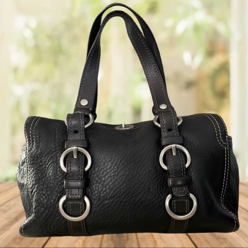 NEW‼️COACH Chelsea Pebbled Leather Buckle Satchel